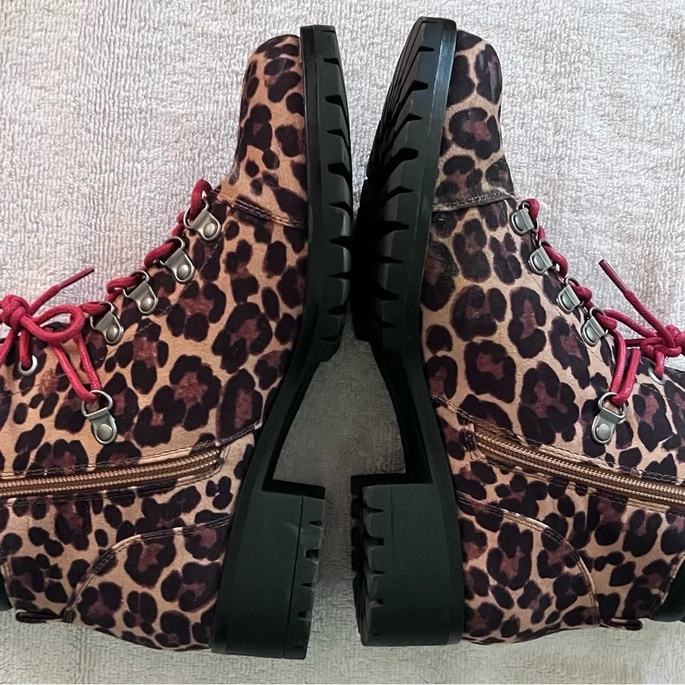 Womens So Leopard Print Ankle Boots. Excellent Condition